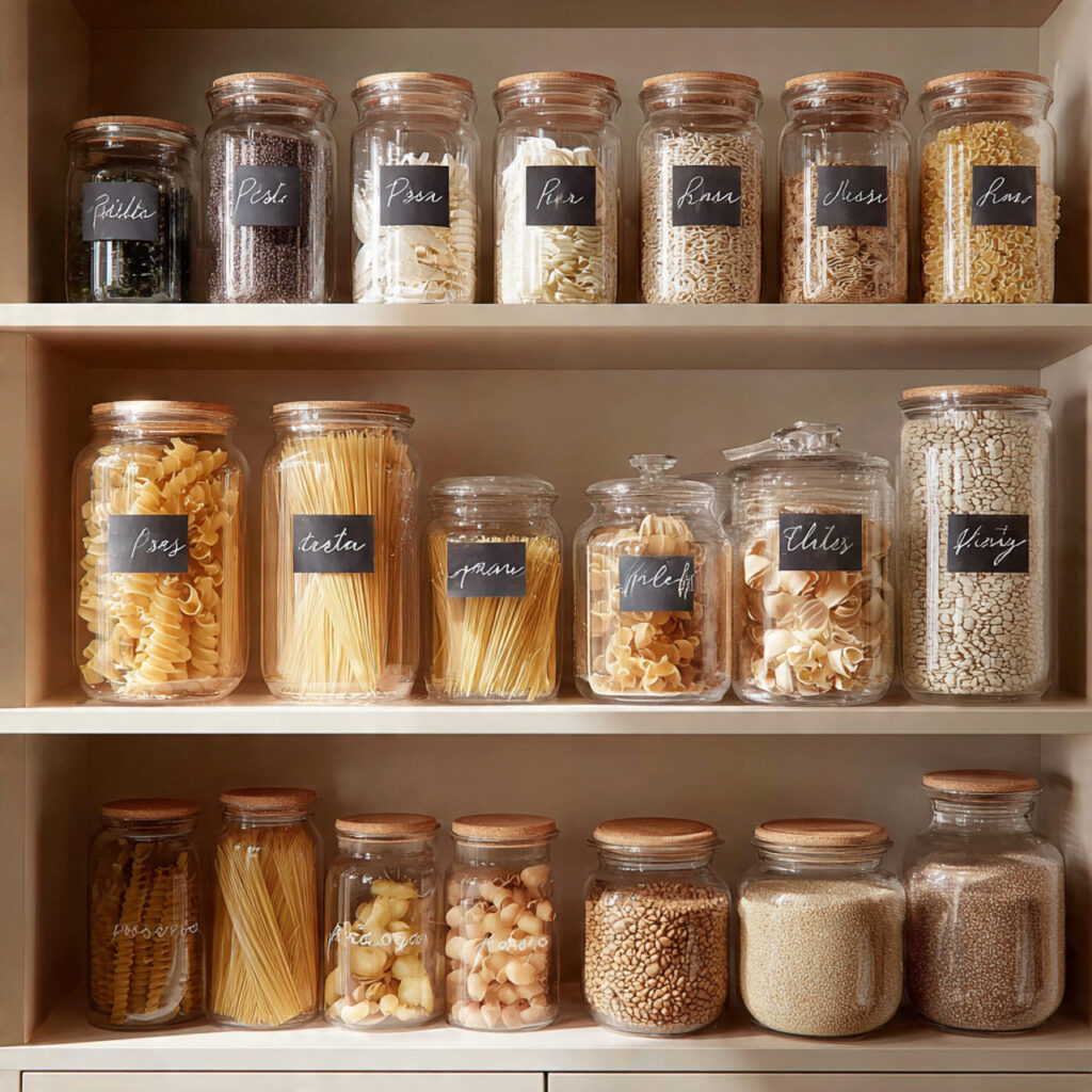 Decant Pantry Items Into Matching Containers