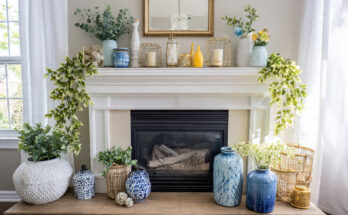 Summer Mantel Decor