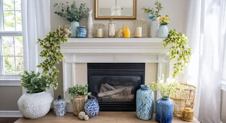 Summer Mantel Decor
