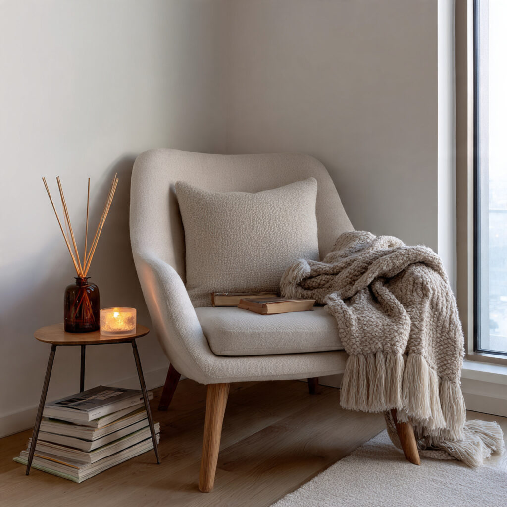 26 Apartment Reading Nook Ideas That Make Small Spaces Feel Warm, Stylish, and Super Cozy 23 A Scent That Belongs to This Corner