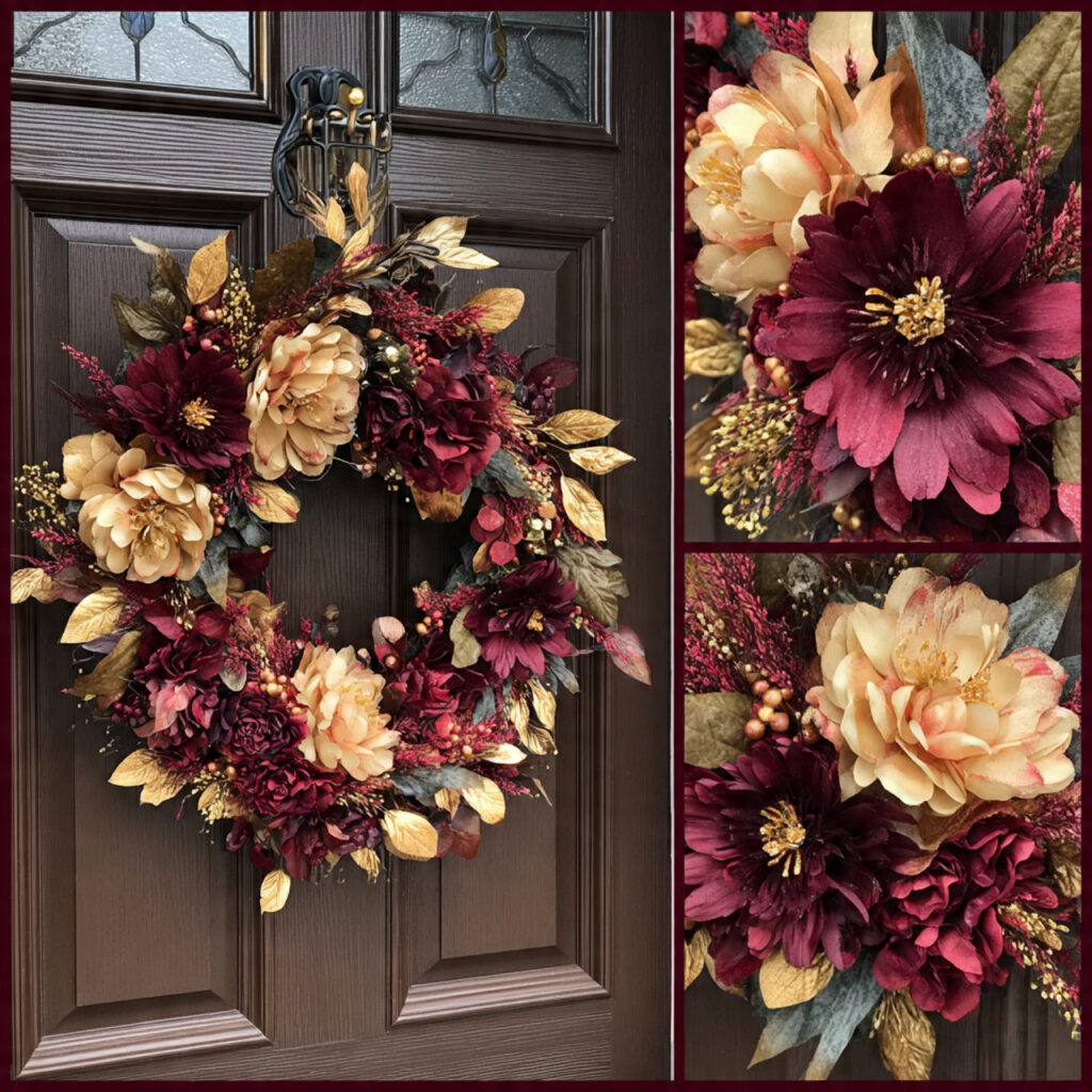 Burgundy and Gold Glamour