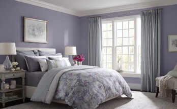 Purple Gray Bedroom