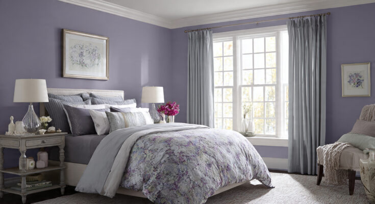 Purple Gray Bedroom