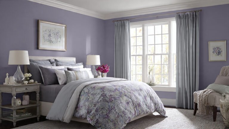 Purple Gray Bedroom