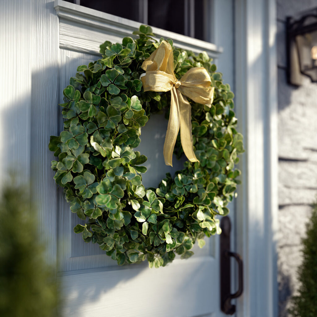 A Shamrock or Clover Wreath