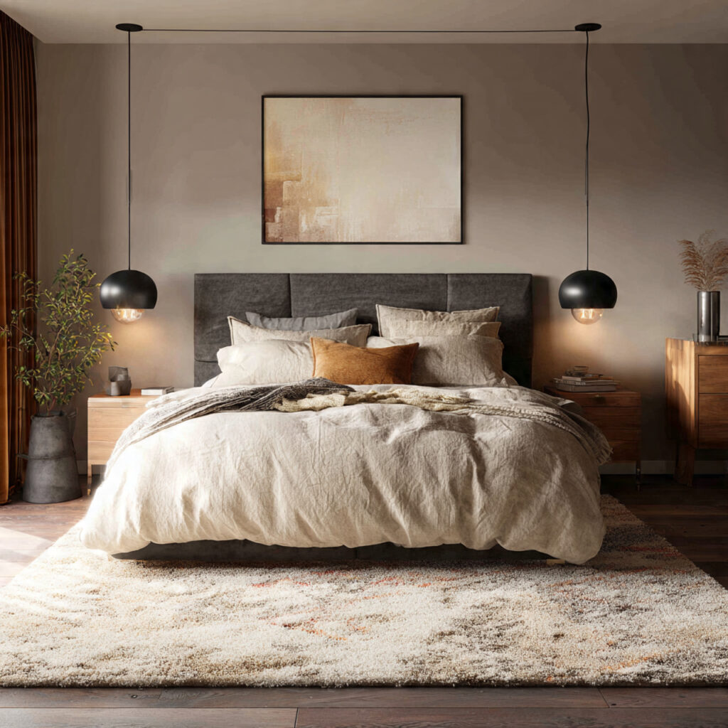A Rug That Grounds the Bed and Adds Warmth
