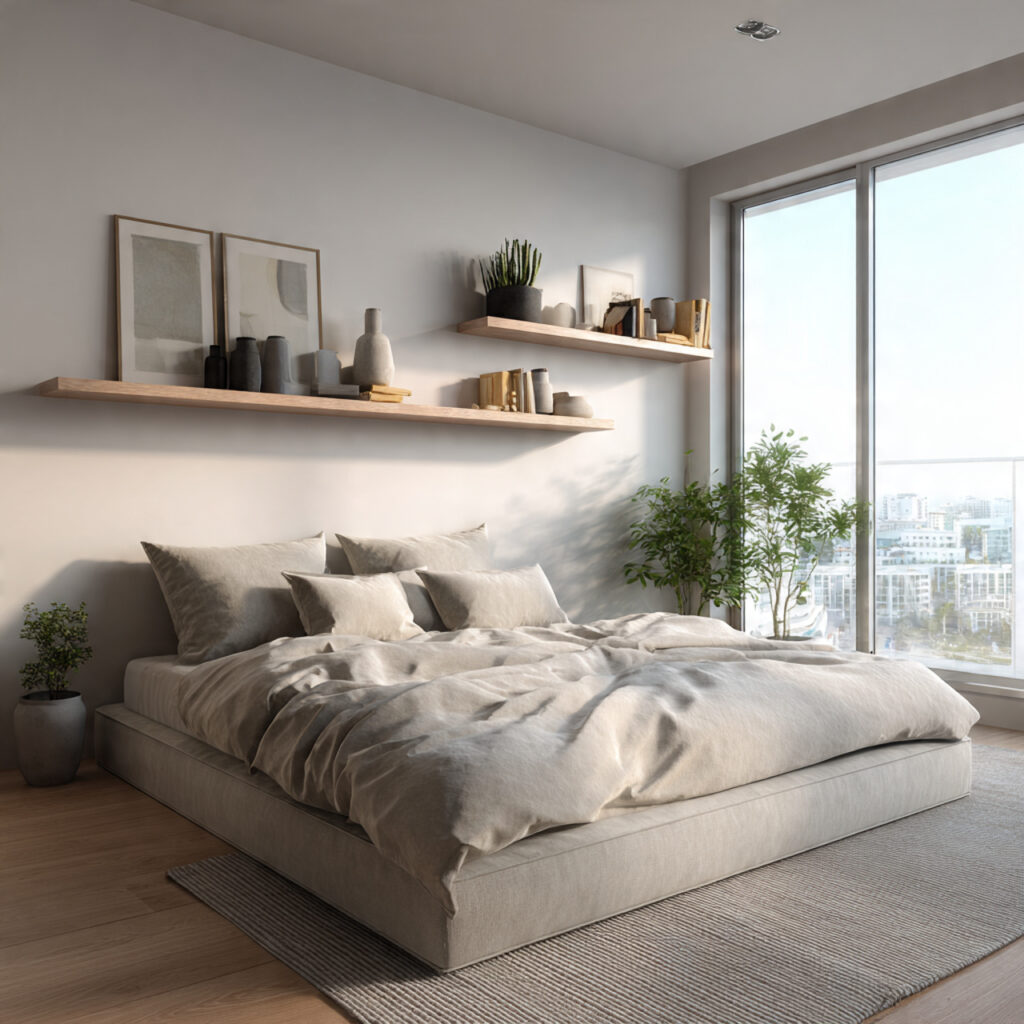 24 Bedroom Ideas for Men That Look Clean, Stylish, and Masculine Upgrade Your Space Today 3 Minimalist All-Neutral Bedroom Design