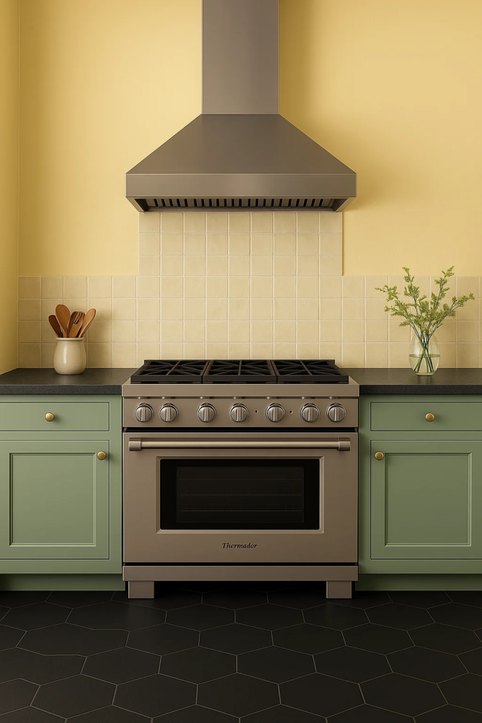 Sage Green in the Kitchen or Bathroom