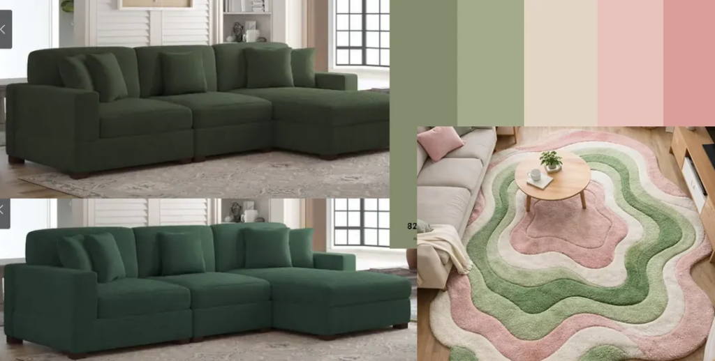 The Living Room: Cream, Sage, and Blush