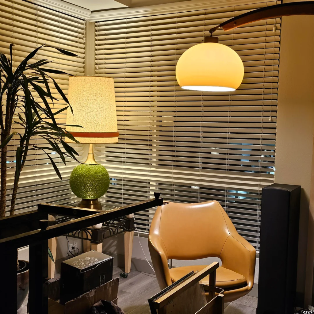 A Slim Floor Lamp That Arcs Over the Chair