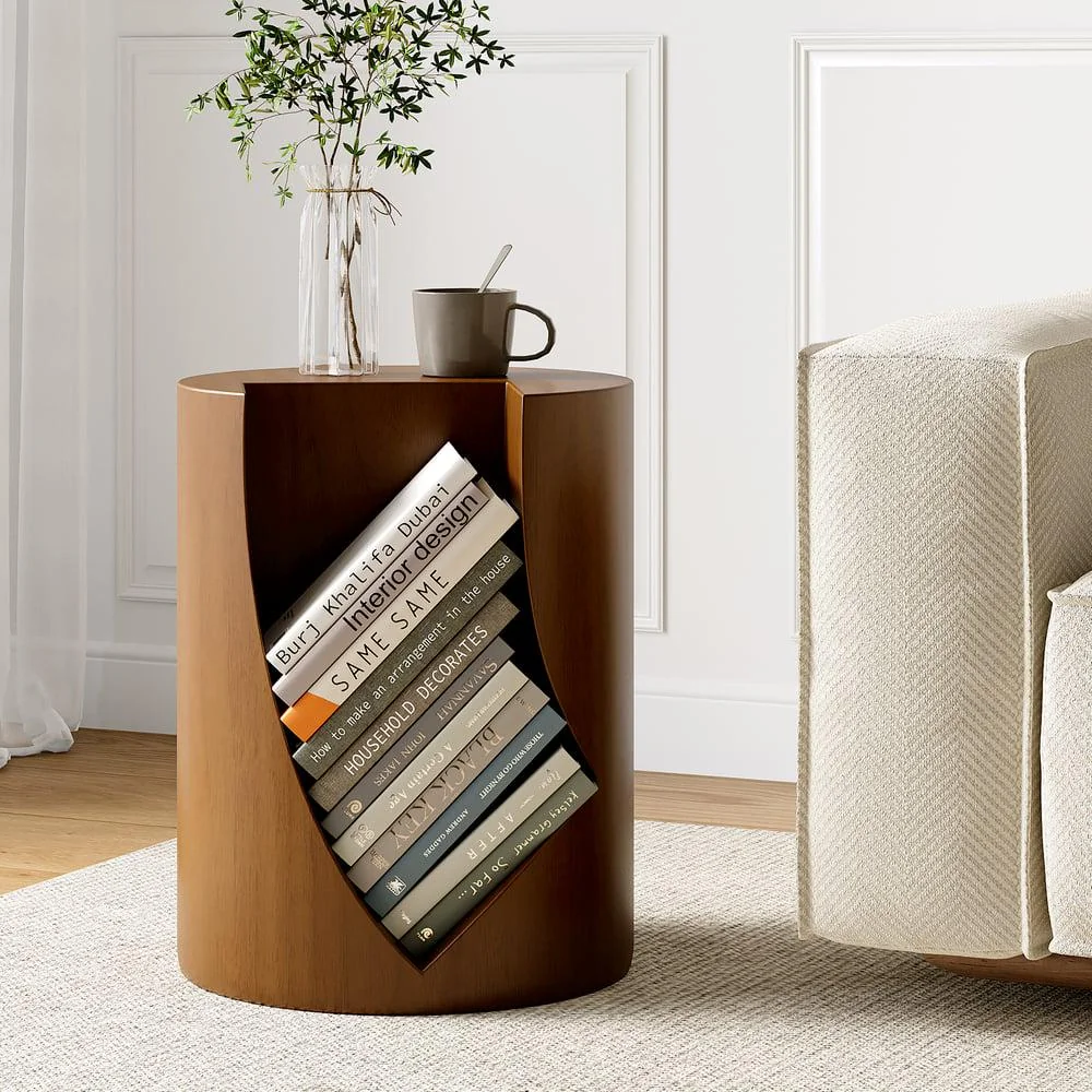 26 Apartment Reading Nook Ideas That Make Small Spaces Feel Warm, Stylish, and Super Cozy 14 A Side Table With a Lower Shelf for Books
