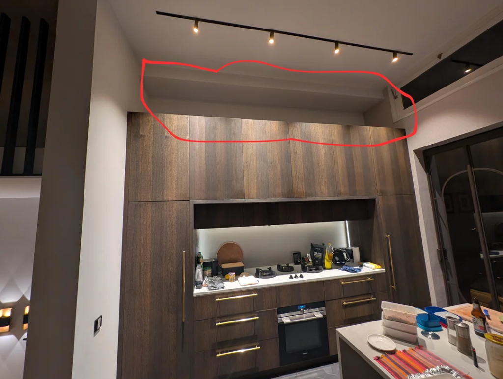 Kitchen: A Trailing Plant Above the Cabinets