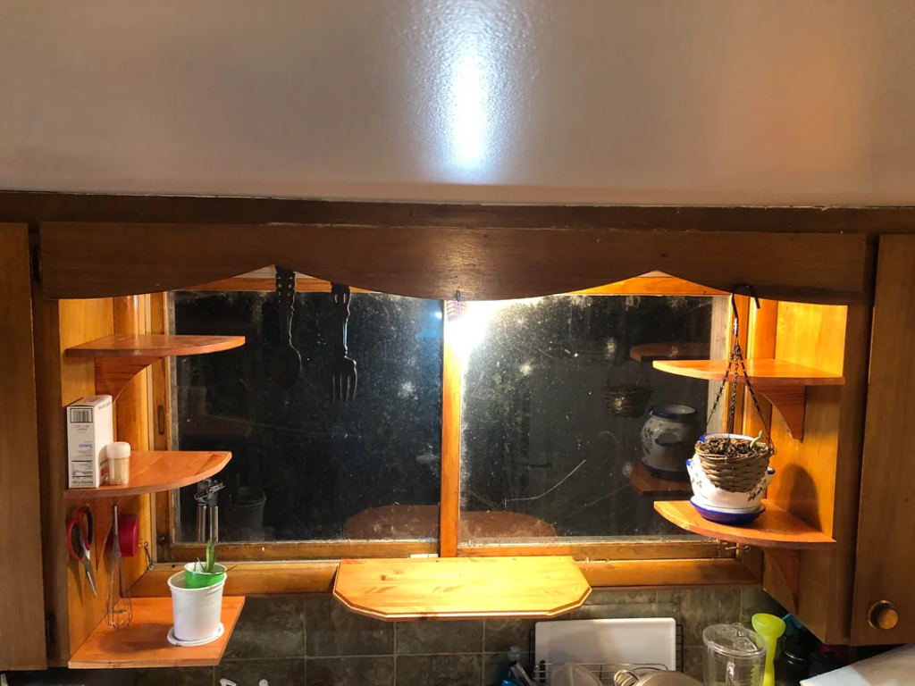 A Kitchen Window Herb Shelf