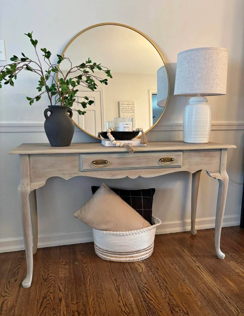 21 Tiny Entryway Storage Ideas That Make Small Spaces Look Stylish and Functional 7 A Slim Hallway Console Table