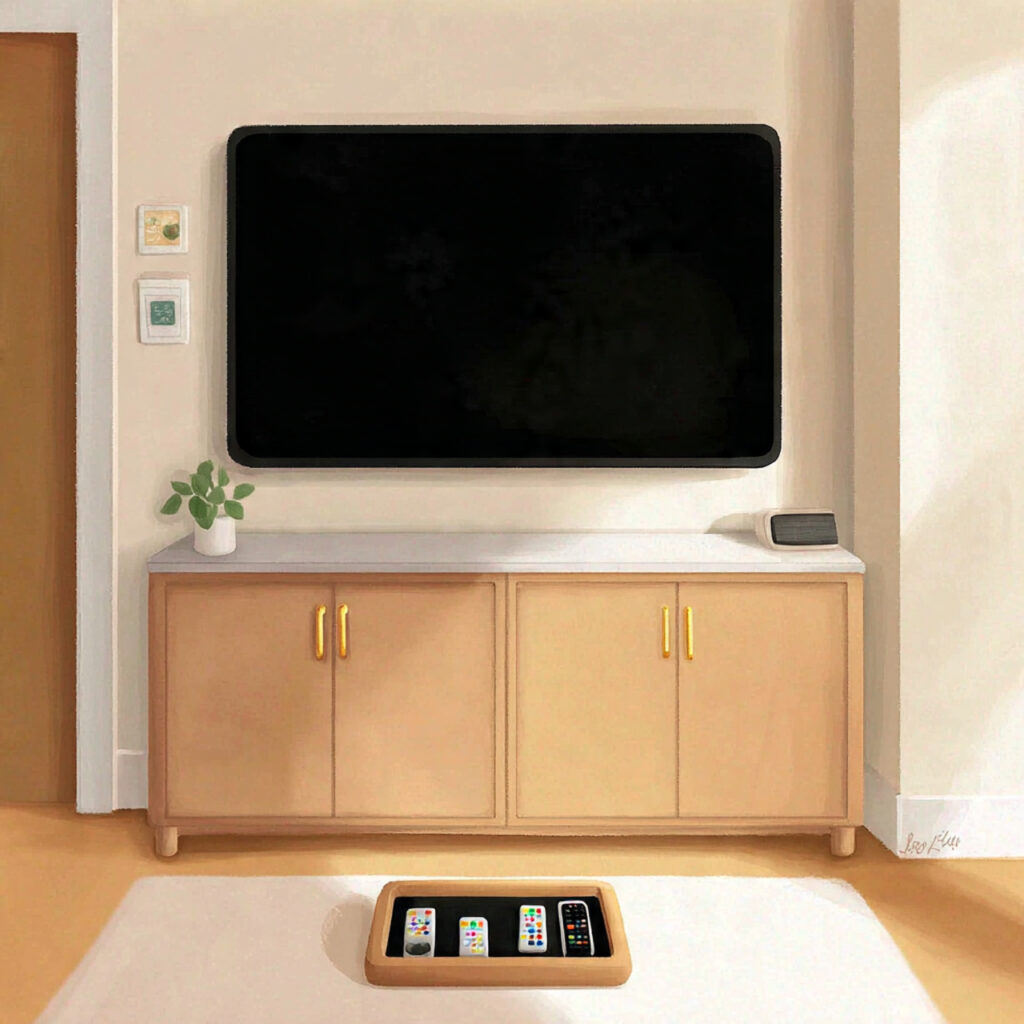 Hidden Storage for Electronics and Cables