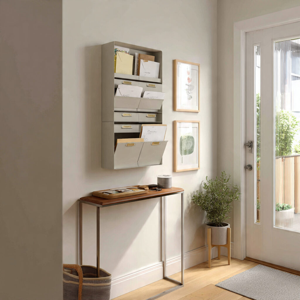 A Wall-Mounted Mail Sorter