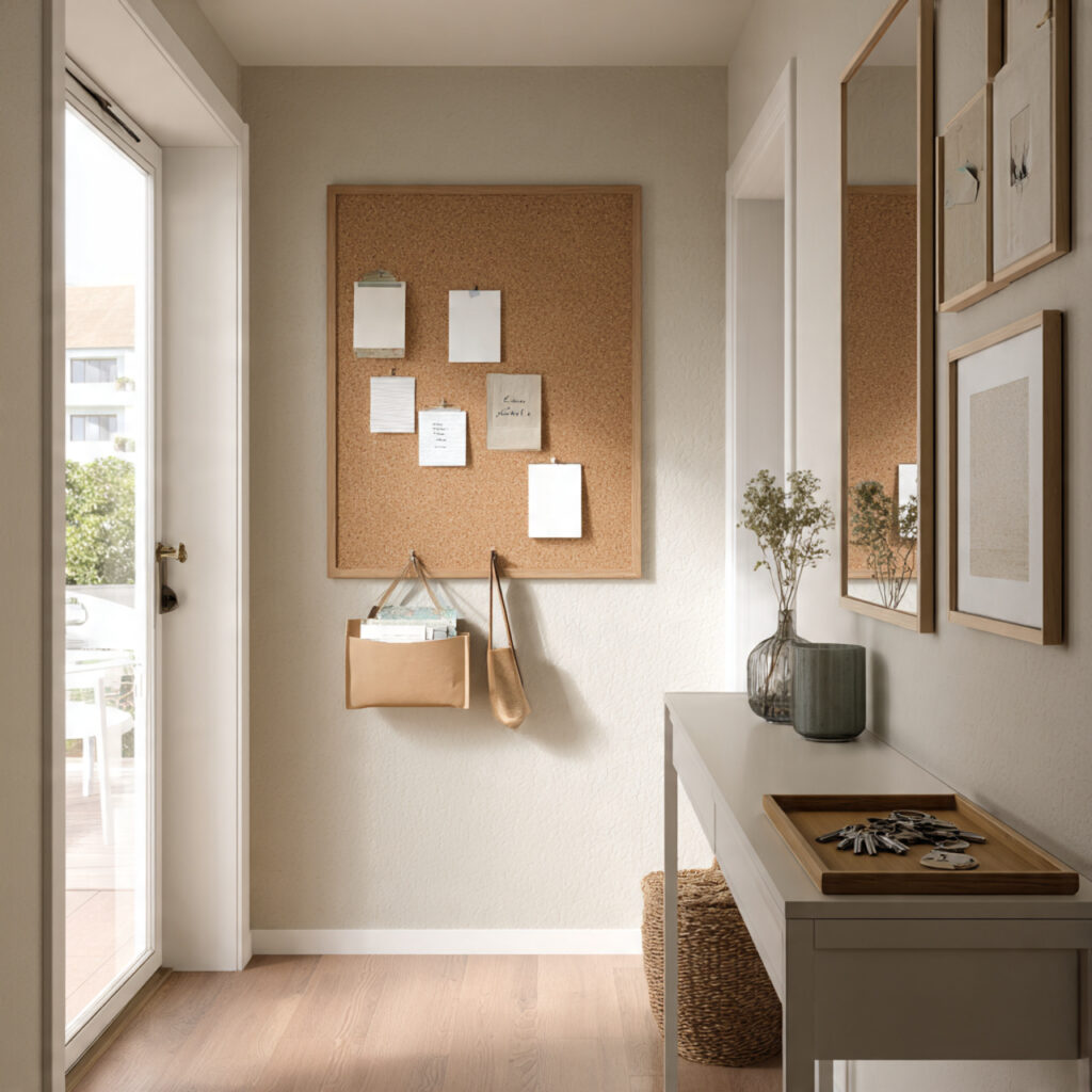 A Magnetic or Cork Board for Notes and Reminders