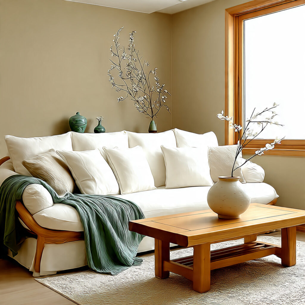 Linen Throws Casually Placed