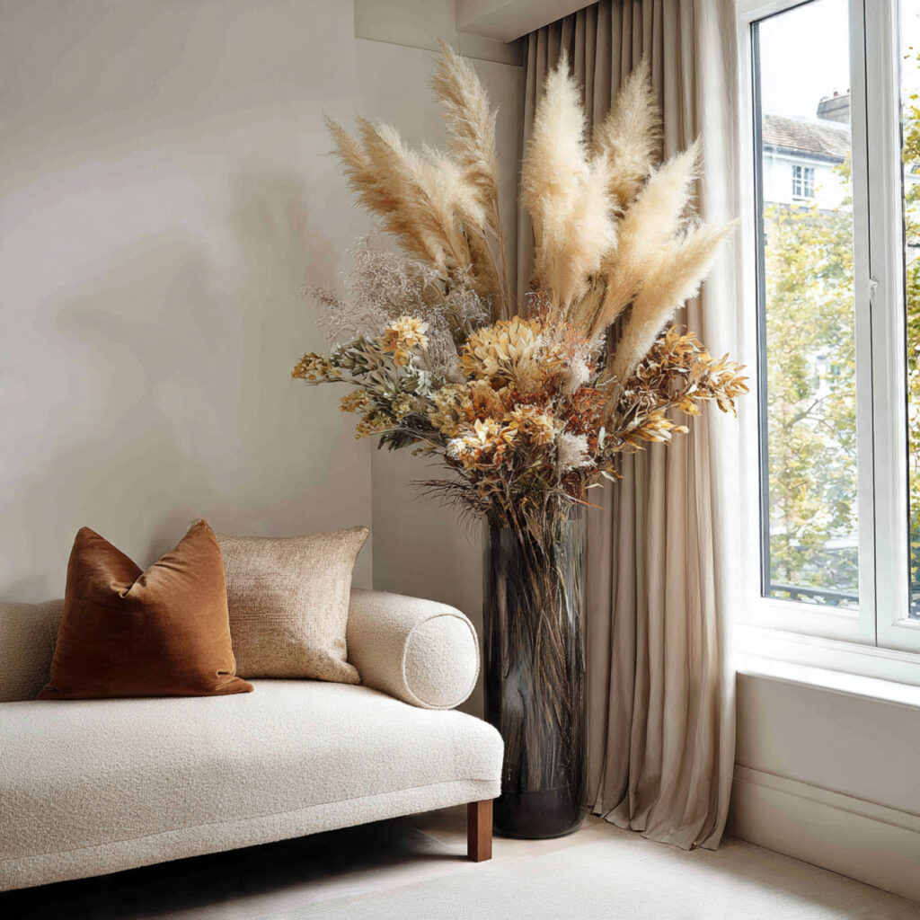 Dried Floral and Pampas Grass Statement Display