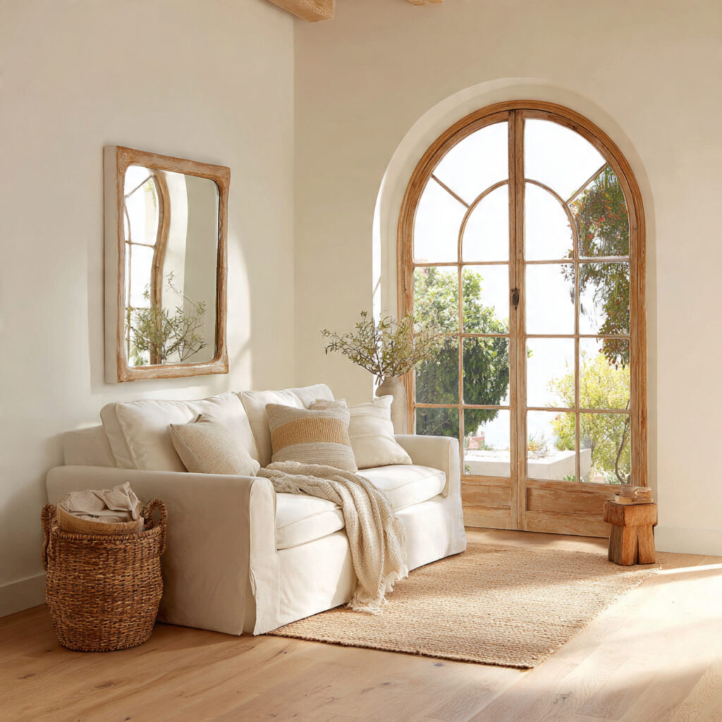 Mediterranean Arch Window or Doorway Mirror Installation