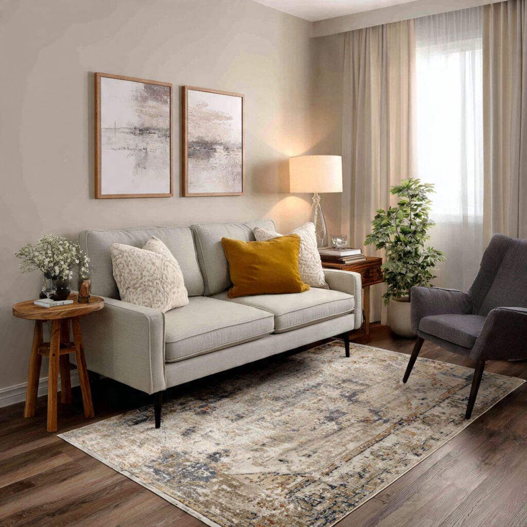 Open Layout With Furniture Pulled Away From Walls