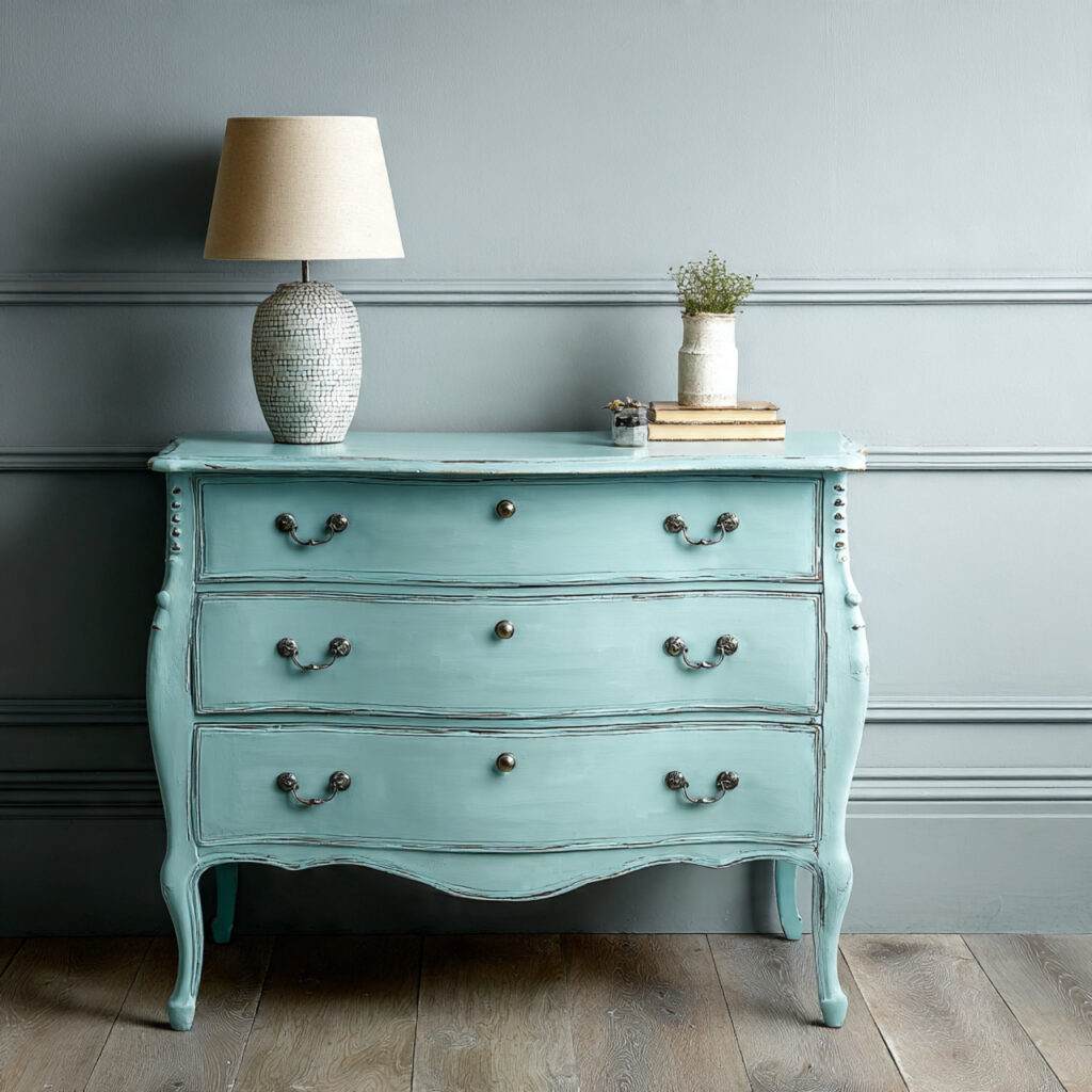 Pale Aqua or Duck Egg Blue Painted Furniture Piece