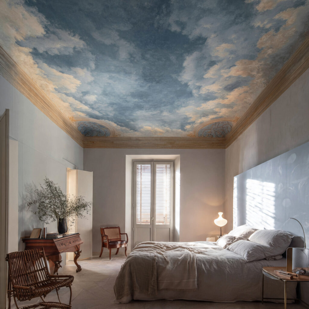 Frescoed Ceiling Mural or Painted Sky Treatment