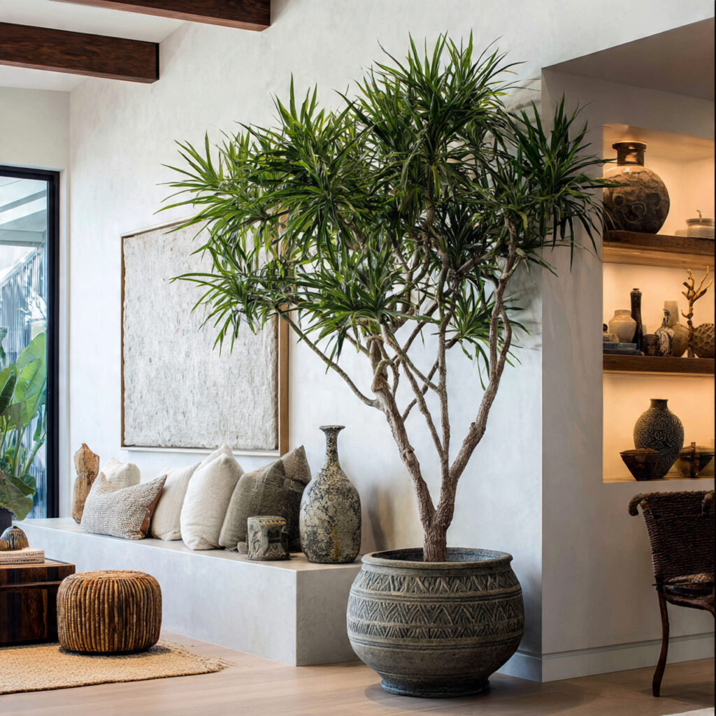 Statement Potted Tree as Indoor Architectural Element