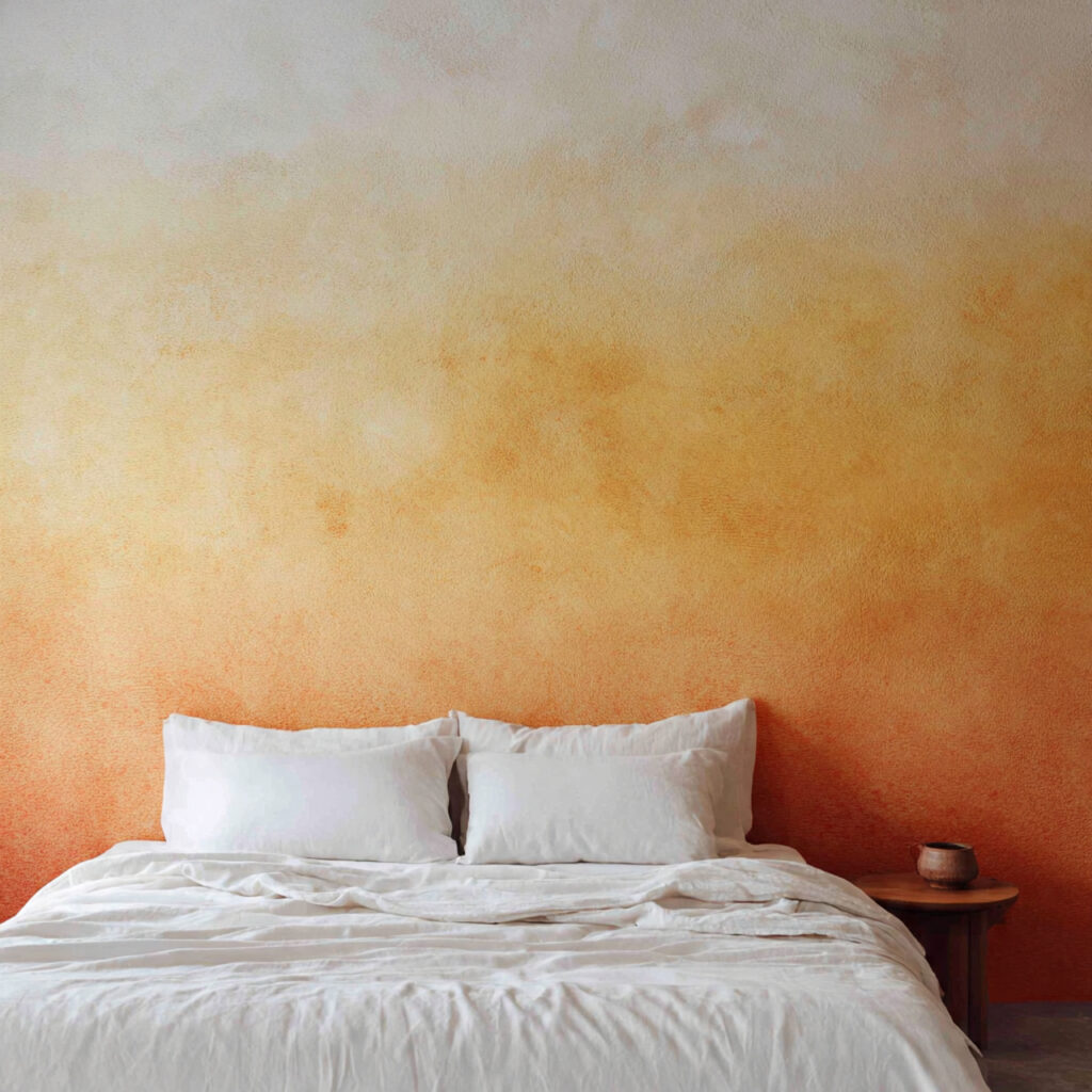 Sunset Linen Ombre Headboard Wall Treatment