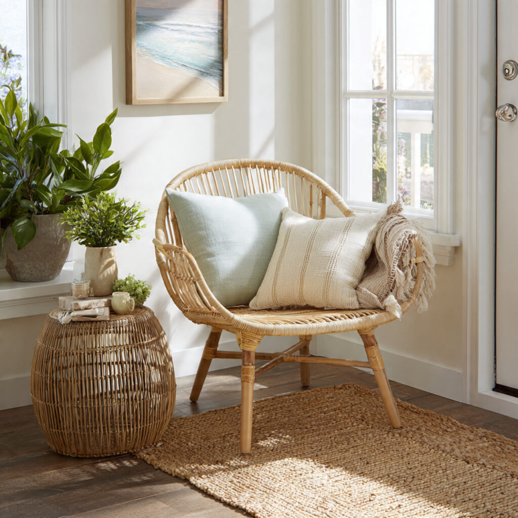 Rattan and Wicker Furniture Arrangement