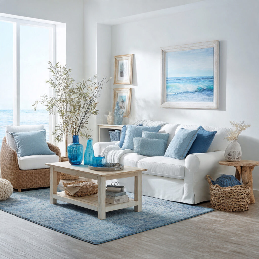 Coastal Blue and White Color Palette Refresh