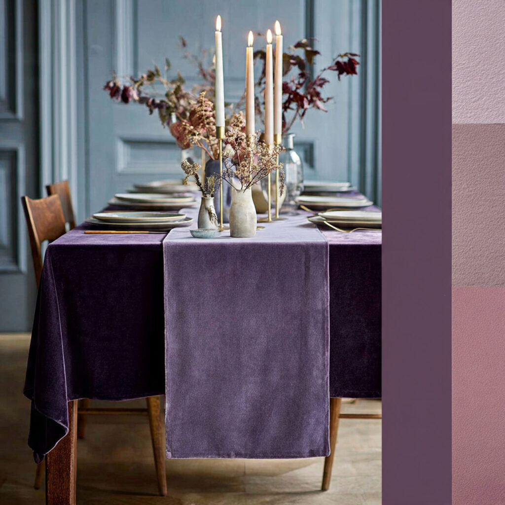 Velvet Runner in Deep Spring Tone With Minimal Styling