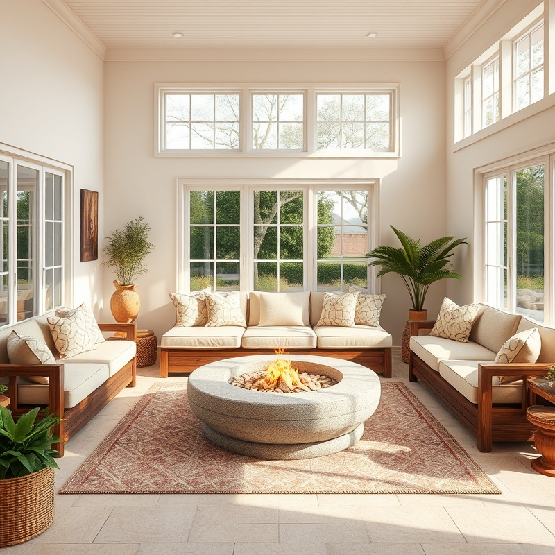Bloxburg living room with sunken seating