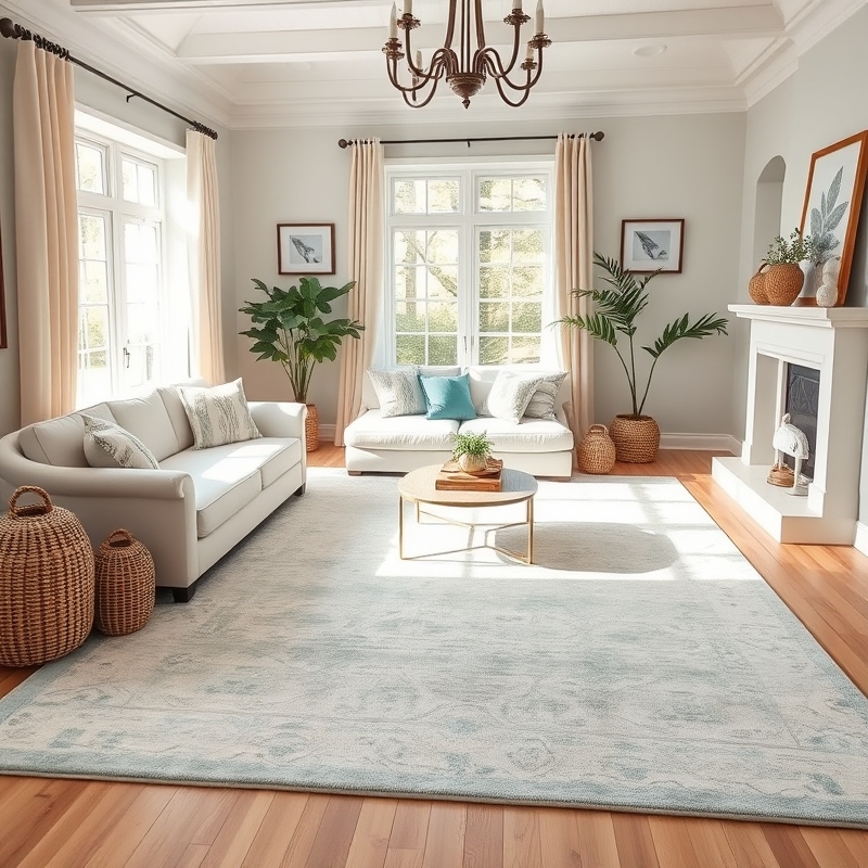 Bloxburg living room with pastel rug