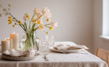 Simple April Table Decorations