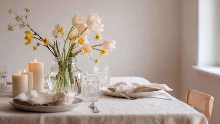 Simple April Table Decorations