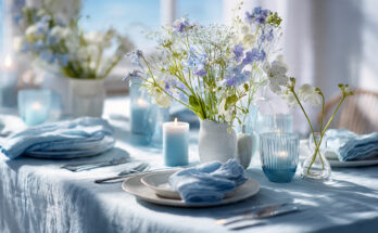 Blue April Table Decor