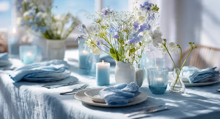 Blue April Table Decor