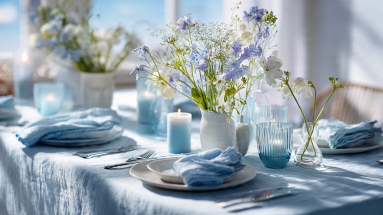 Blue April Table Decor