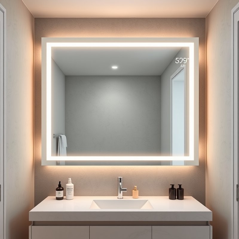 23 Modern Luxury Bathroom Ideas That Create a Sleek and Elegant Retreat You’ll Love This 3 smart mirror with digital display and backlight in bathroom