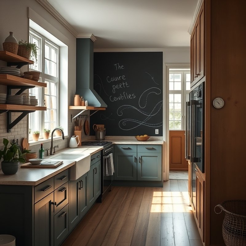 20 Kitchen Decor Ideas 2026 That Transform Your Space With Modern Style and Charm Upgrade Now 6 kitchen with a chalkboard wall for writing menus