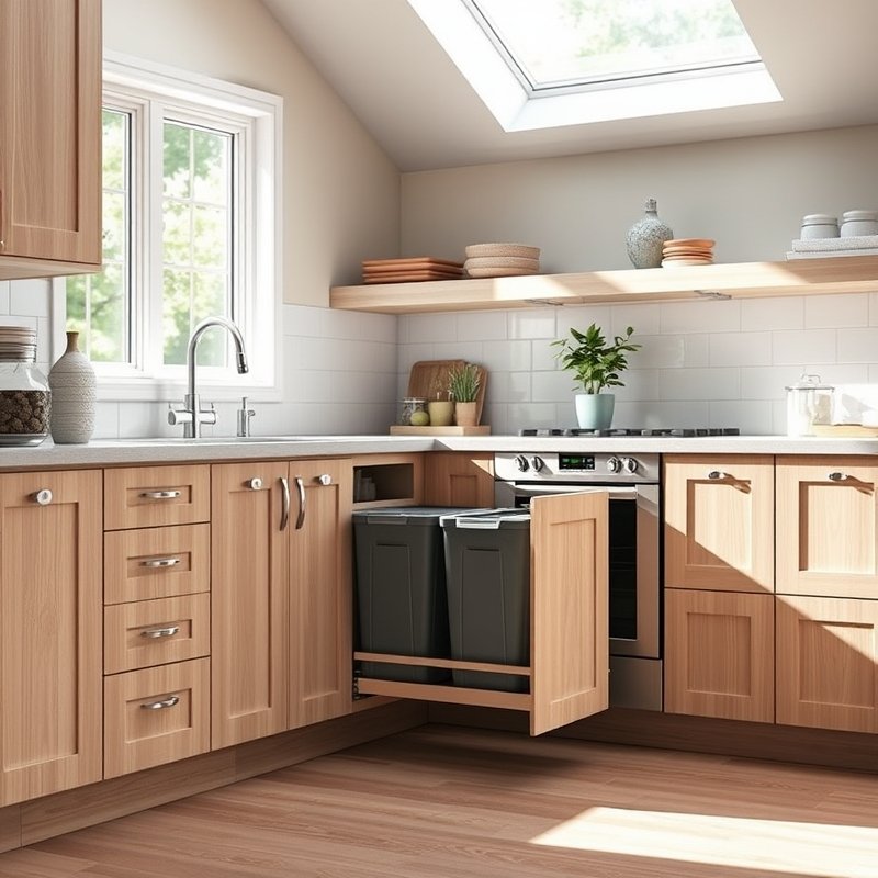 24 Kitchen Cabinets Ideas That Maximize Storage and Elevate Your Space Upgrade Your Kitchen Today 14 pull-out cabinet with trash and recycling bins inside