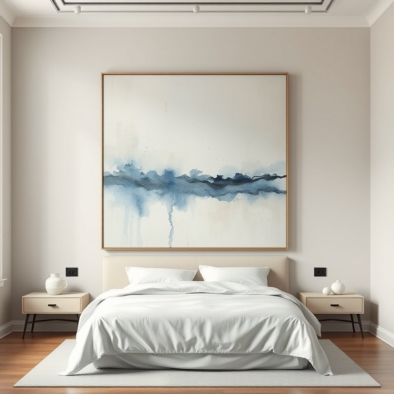 25 Luxury Bedroom Ideas That Make Your Room Feel Like a Five-Star Retreat Get Inspired Today 22 bedroom with large abstract art above bed