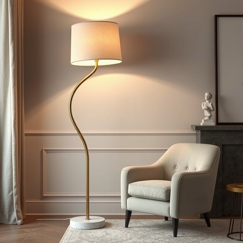 21 Living Room Ideas 2026 That Bring Fresh Trends and Modern Style Into Your Home Stay Ahead Now 3 Asymmetrical floor lamp with marble base next to a sofa