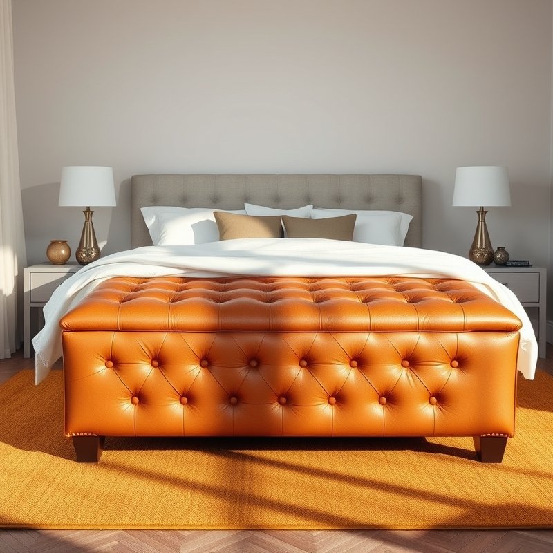 25 Luxury Bedroom Ideas That Make Your Room Feel Like a Five-Star Retreat Get Inspired Today 8 bedroom with oversized tufted leather ottoman