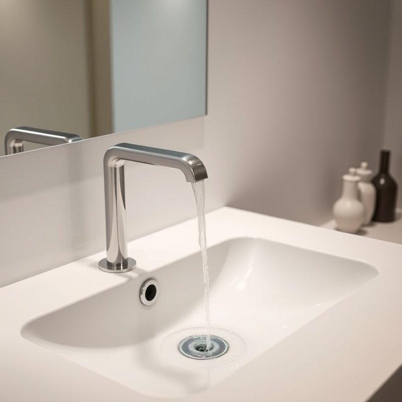 23 Modern Luxury Bathroom Ideas That Create a Sleek and Elegant Retreat You’ll Love This 13 touchless faucet with LED temperature indicator in bathroom