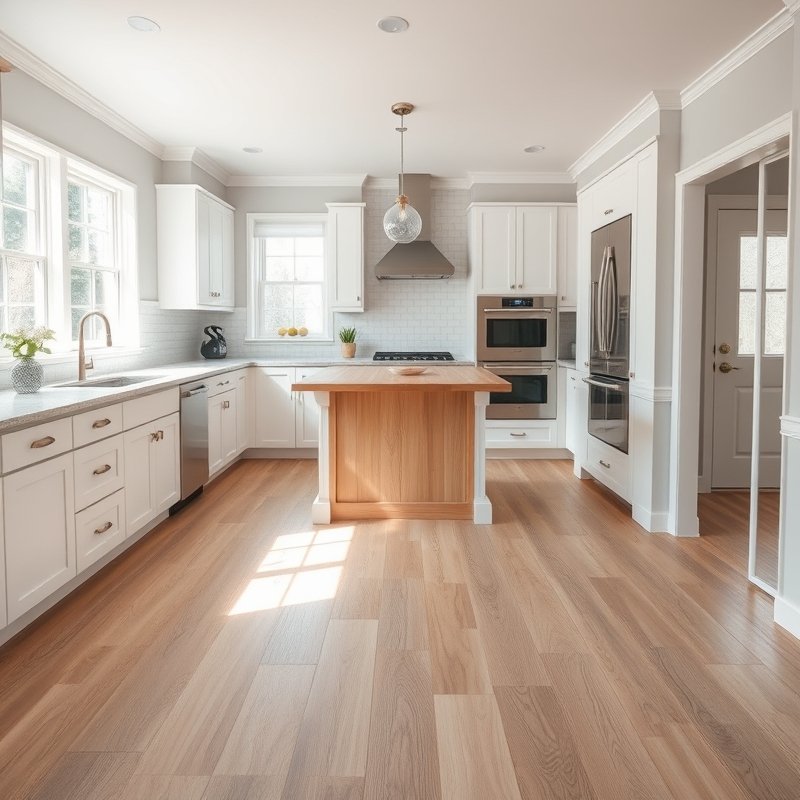 21 Modern Farmhouse Kitchen Ideas That Blend Rustic Charm With Modern Style Get Inspired Now 11 wide plank white oak wood floor in a bright kitchen