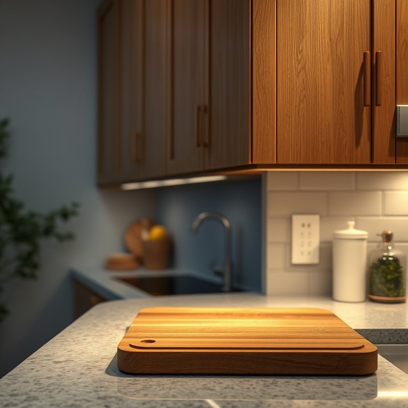 21 Japandi Kitchen Ideas That Blend Minimalist Style With Natural Calm Start Styling Now 18 warm LED strip lighting under wood cabinets glowing on a stone counter