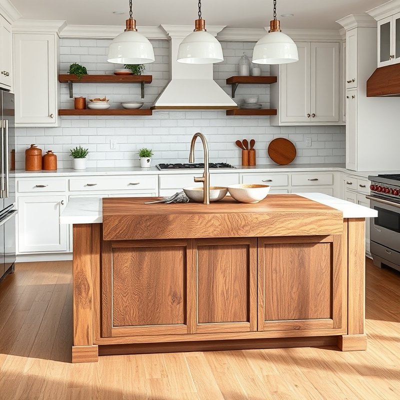 21 Modern Farmhouse Kitchen Ideas That Blend Rustic Charm With Modern Style Get Inspired Now 18 kitchen island with a butcher block countertop section