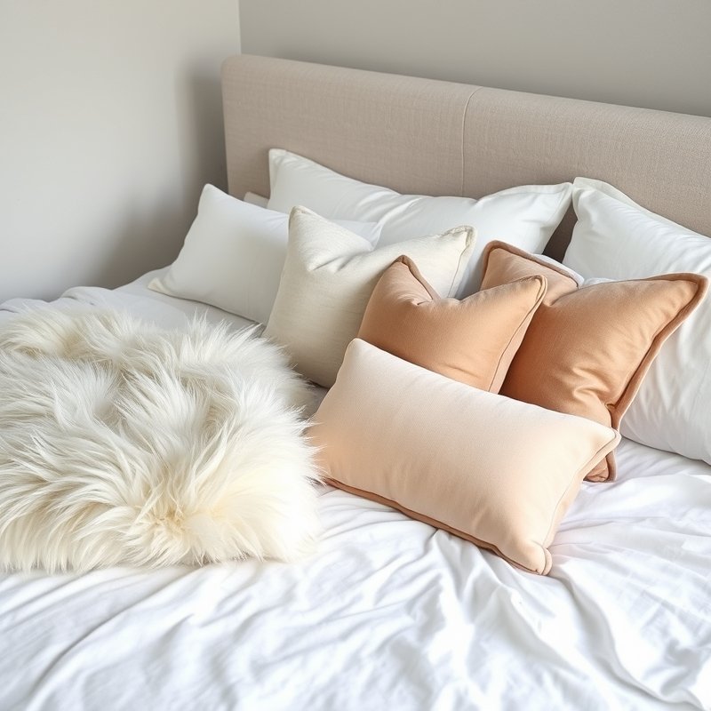 25 Luxury Bedroom Ideas That Make Your Room Feel Like a Five-Star Retreat Get Inspired Today 17 bed with faux fur throw and decorative pillows